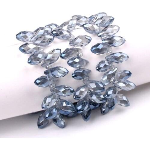 100pcs/lot Fashion Jewelry DIY Making Beads 6x12mm Variety Plating Colors Glass Crystal Beads Pear Shape Cheap Chinese Beads