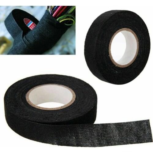 19mmx 15M Adhesive Cloth Fabric Tape Cable Looms Wiring Harness For Car Auto