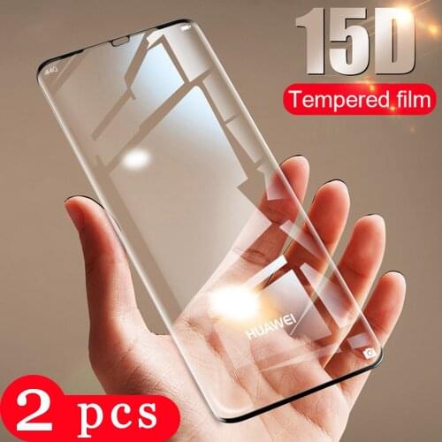 2Pcs full cover tempered glass for huawei P30 lite P20 pro P10 P9 phone screen protector protective film on the glass smartphone