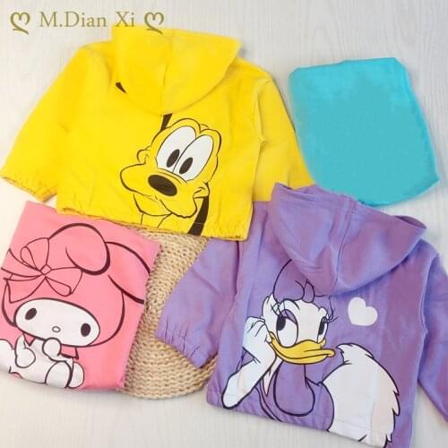2021 New Autumn Coat Toddler Baby Kids Boys Girls Clothes Hoodies Cartoon Daisy Hoodie Pattern Sweatshirt Tops Clothing 1-7year