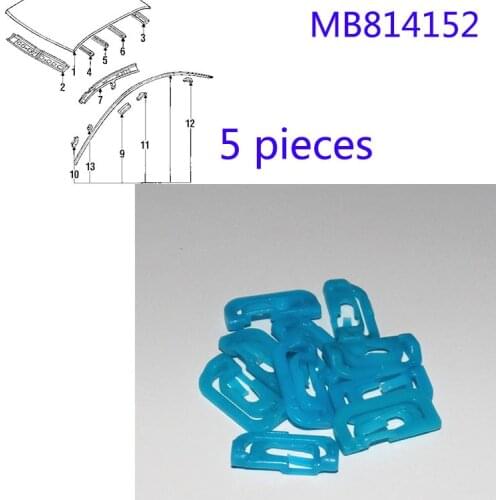 5 pieces for Mitsubishi Lancer Evo 4 5 6 Ecar Roof Rail Trim Clip blue MB814152