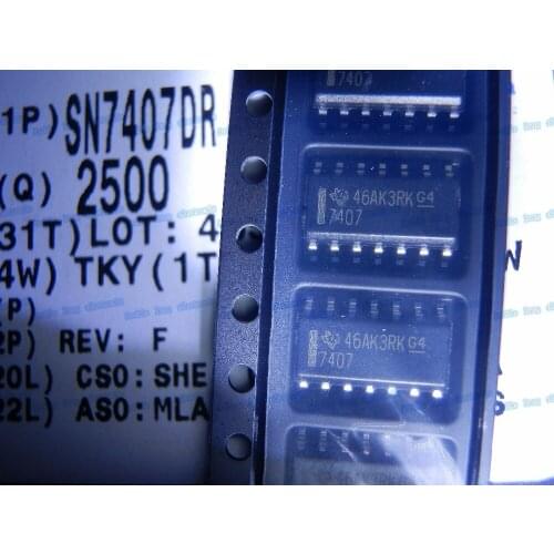 50PCS/lot 7407 SN7407DR SN7407 IC BUFF/DVR HEX NON-INV SOP14
