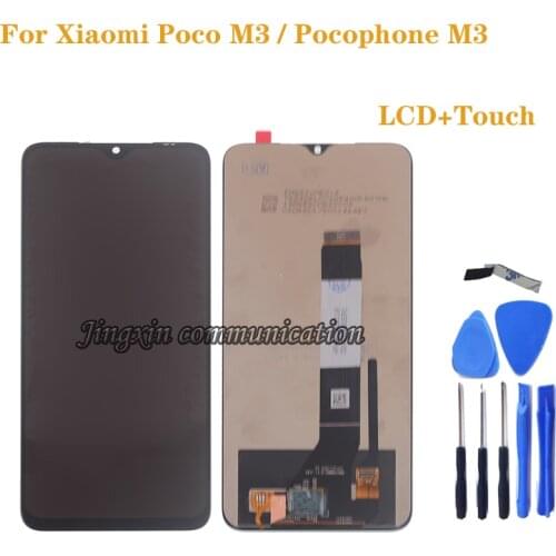 6.53" Original For Xiaomi Poco M3 LCD Screen Display Touch Panel Digitizer For Pocophone M3 M2010J19CG Screen repair parts