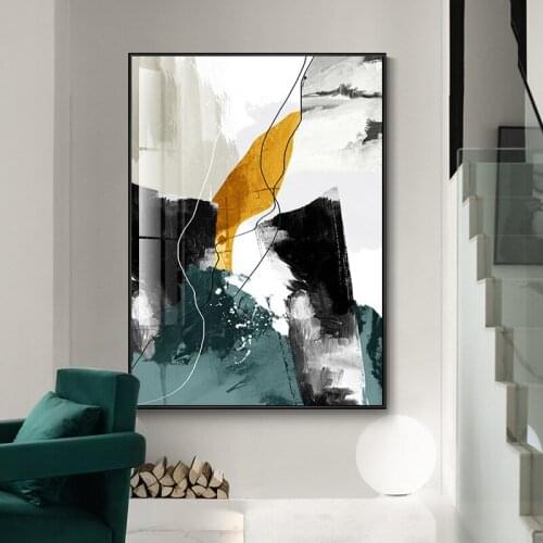 Frameless Nordic Decorative Painting Background Wall Simple Color Block Modern Mural Light Luxury Atmosphere Hanging Painting