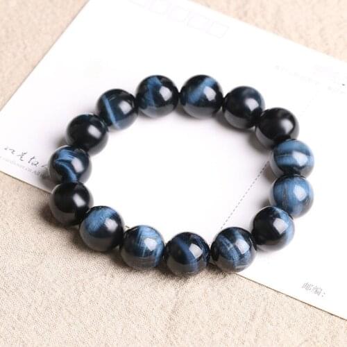 Natural stone natural obsidian stone bracelet 8-12 mm beads romantic casual crystal sports bracelet