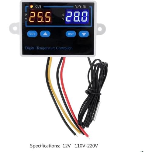 C/F Digital Thermostat Temperature Controller 10A Direct Output Egg Incubator Regulator 12V 110V 220V