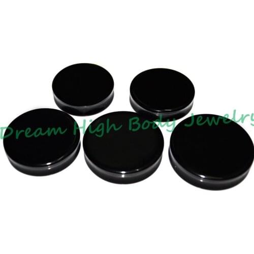 Black Acrylic Ear Plugs Large Gauge 32mm 40mm Saddle Flesh Tunnel FLARED Flesh Ear Tunnels PLUGS Ear Piercing For Men