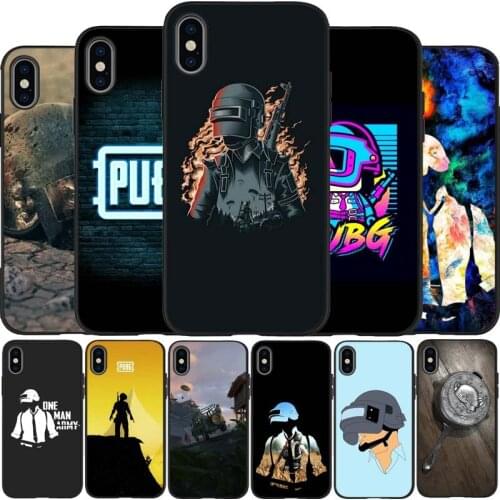 PUBG Game black Silicone Phone Case For iPhone 12 XR XS Max 5 5S SE 2020 6 6S 7 8 PLUS X 11Pro Max 11 Cover