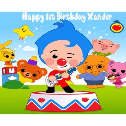 PHOTURT Plim Backdrop Kids Birthday Party Photography Banner Cartoon Photo Background Rainbow Vinyl Decorate Props