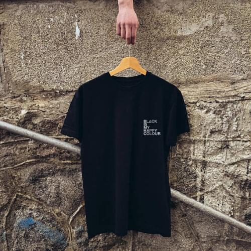 Skuggnas Black is my happy colour funny quote t shirt short sleeve black lover Women Men t shirt Unisex Fashion Tees drop ship