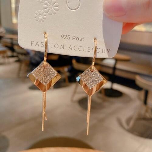 Korean version of geometric pendant jewelry earrings 2021 new trend tassel ladies earrings metal Vintage Jewelry Earrring