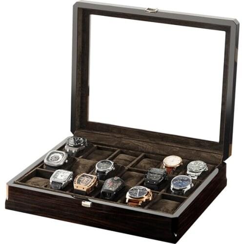 New 18 Grids Wristwatch Box Holder wooden Watch Box Watches Display Case Rectangle Jewelry Storage Boxes