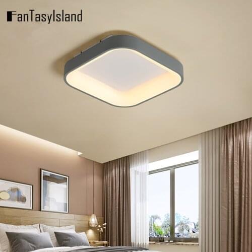 Modern led Ceiling Lights For Living Room Bedroom Dining Room hotel room dimmable Lamp indoor Minimalist sqaure Fixtures Lustres