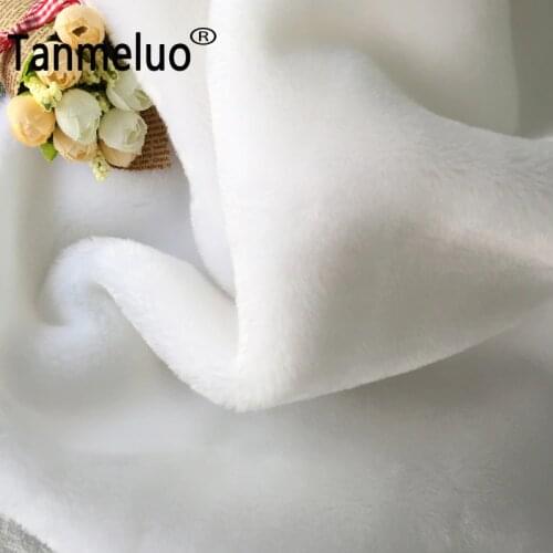 Faux fur fabric material 50 cm width x 160 cm length white and black short fur fabric for toys