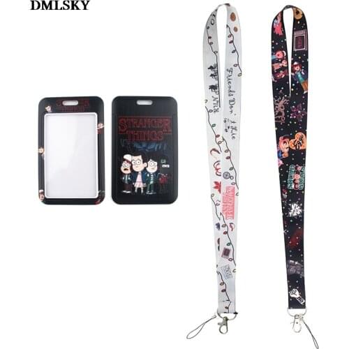 MD103 DMLSKY Funny Tv Show Lanyard Keychain keys Badge ID Mobile Phone Rope Kids Gifts Lanyard With Pvc Diy Card Cover