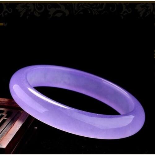 Natural jadeite bracelets a cargo of ice Genuine Myanmar violets>free shipping