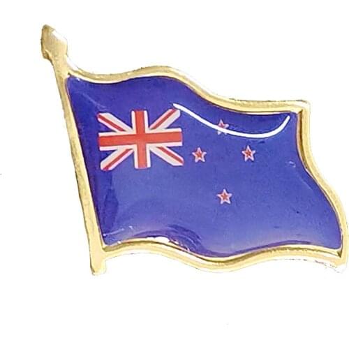 New Zealand Flag Brooch Electroplated Gold Enamel Pins Badge Backpack/Hat/Collar/School Bag,Given To Men/Women So Beautiful