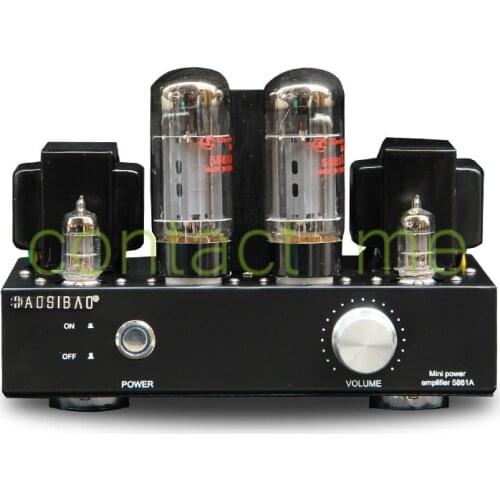5881A EL34 single-end type A pure tube amplifier，hifi tube power amplifier, power 6.5W + 6.5w，frequency response 35-20khz