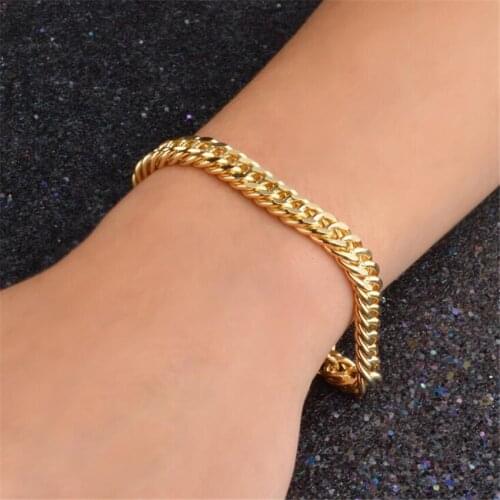 Wholesale 8MM Fashion Dubai Bangle Jewelry Gold Color Ethiopian Bracelet for Women Africa Arab Items18 K