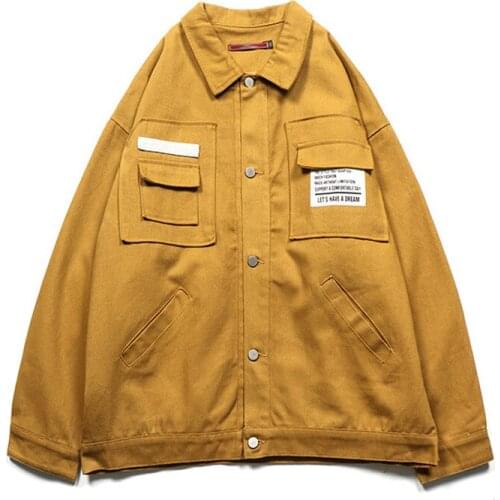 Wholesale Mens Korean style trendy all-match tooling handsome jacket spring Hong Kong style jacket student loose casual jacket