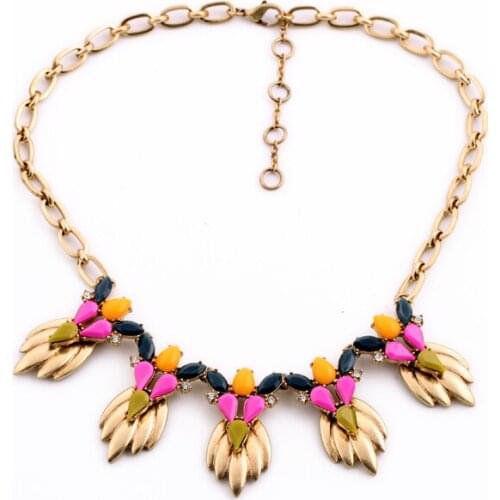 Made By Resin Shake It Off Horizon Necklace Extender Five Leaves Pendant Accessory