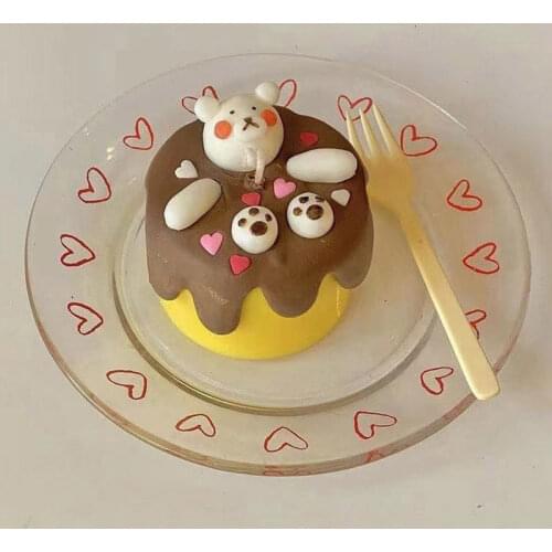 Little Bear Kitten Candle Silicone Mold Bathing Bear Kitten Candle Cup Decoration Candle Mold Diy Material