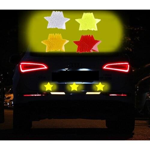 Mountain Bike Reflective Stickers Frame Wheel Rim Sticker Fluorescent Stars MTB Bicycle Reflector Decal Accessories