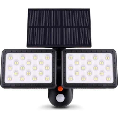 500lm Solar Powered Wall Light Outdoor Waterproof PIR Motion Sensor Lighting Park Courtyard Fence Street Garden Decoration Lamp