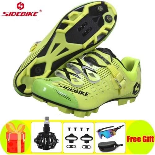 Sidebike Sapatilha Ciclismo 2021Mountain Cycling Shoes Add Pedal Set Glasses MTB Bike Bicycle Cycle Sneakers Racing Shoes