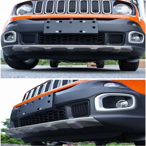 Stainless Steel Car Front Rear Bumper Protector Guard Plate Fits For Jeep Renegade 2015 2016 2017 2018 2019