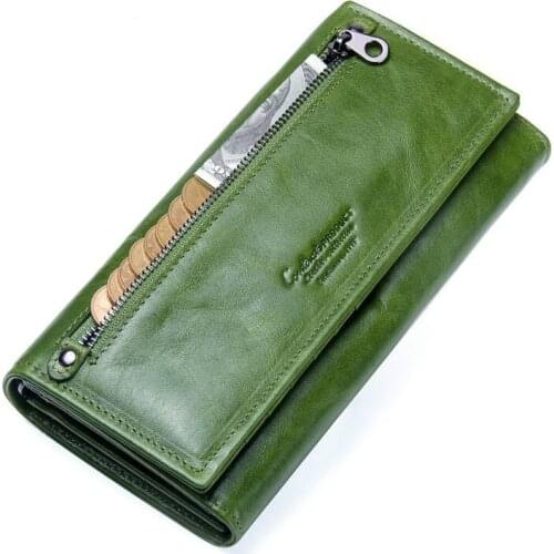Womens Clutches Multifunctional Long Leather Womens Wallets