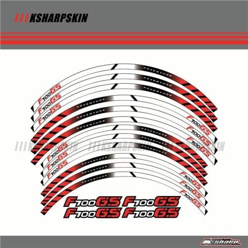 12 X Thick Edge Outer Rim Sticker Stripe Wheel Decal For F700GS stickers ADVENTURE 19''17'' decals f700 gs