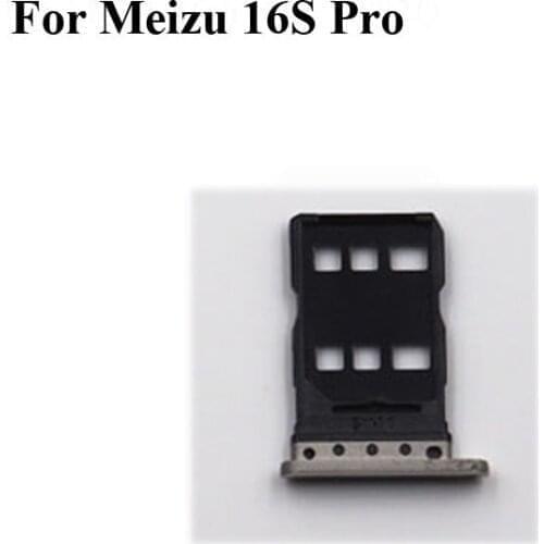 2PCS For Meizu 16S Pro New Tested Sim Card Holder Tray Card Slot For Meizu 16 S Pro Sim Card Holder Replacement Parts 16spro