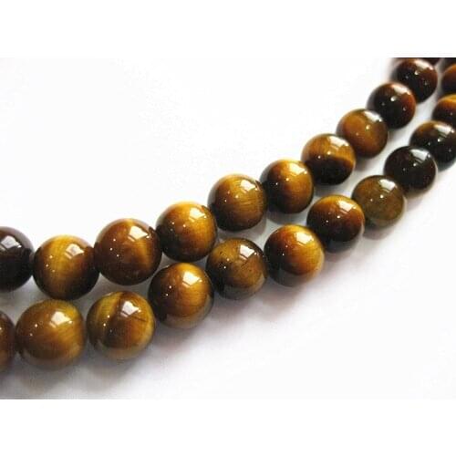925 Silver handmade lovely bead 8MM AAA Natural tiger eye stone Round Loose Beads 15" for women for women
