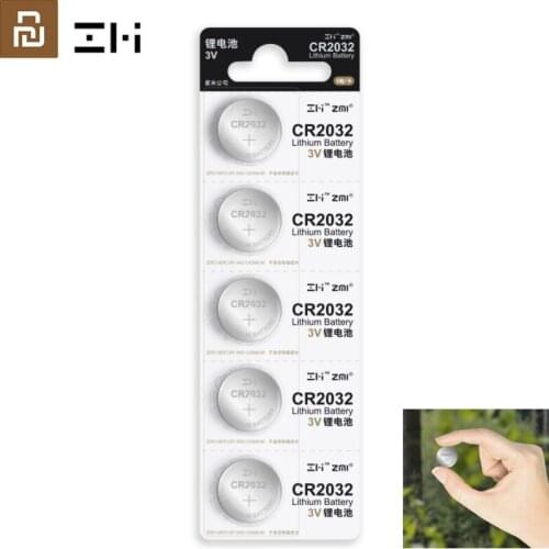 Xiaomi ZMI Button Battery 5PCS CR2032 / CR2025 3V Lithium Batteries for Smart Car Key Watch Toys thermometer Computer Calculator