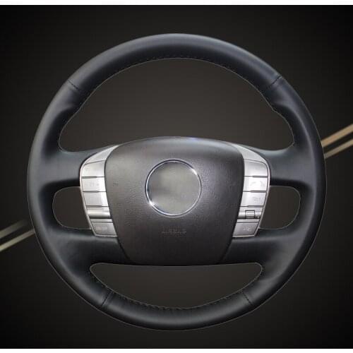 Car Braid On The Steering Wheel Cover for Volkswagen VW Phaeton 2011-2015 DIY Auto Braiding Wheel Covers Accessory Car-styling