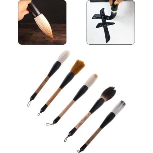 Large Chinese Calligraphy Paint Brush Goat Hair Bamboo Shaft Flexible 5 Styles