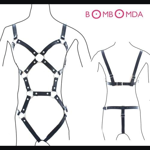 BDSM Couples Leather Bondage Underwear Black Bondage Breast Panties Erotic Slave Tame Games For Couples Flirting Games Sex Shop