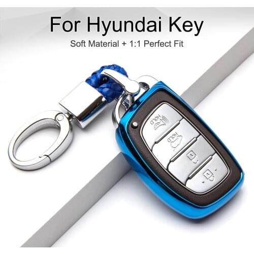 TPU Car Key Case Cover Key Fob Ring Holder for Hyundai I10 I20 I40 I30 Hb20 Veloster IX20 IX35 Creta Tucson Solaris Kona Sonata