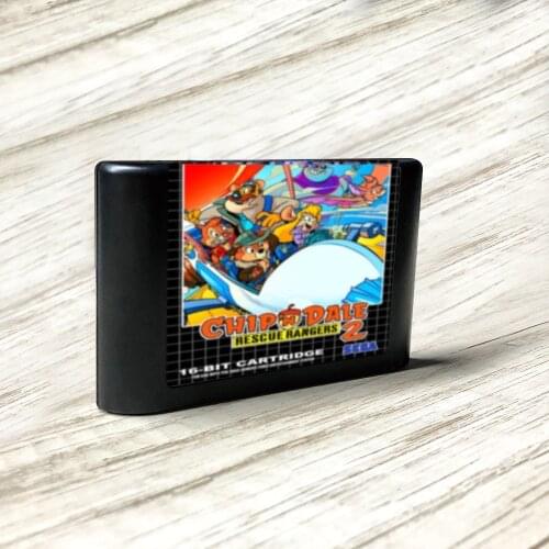 Chip 'n Dale 2 Rescue Rangers - USA Label Flashkit MD Electroless Gold PCB Card for Sega Genesis Megadrive Video Game Console