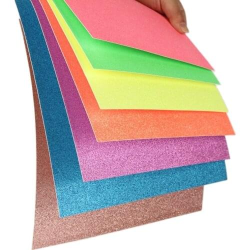 120 Piece Hot Selling American Design 12 inchs Ordianry colorful glitter paper eco-friendly glitter paper