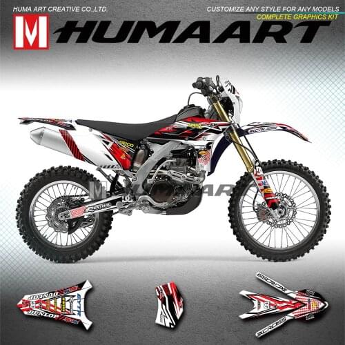 HUMMART Fade Resistant Motocross Stickers Custom Graphics Kit for WR450F WRF450 2012 2013 2014 2015