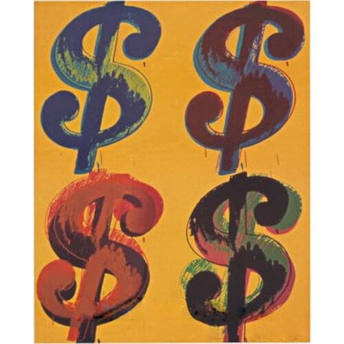 Handmade painting popart US dolar on oil canvas for living room decor and wallpaper, gallery
