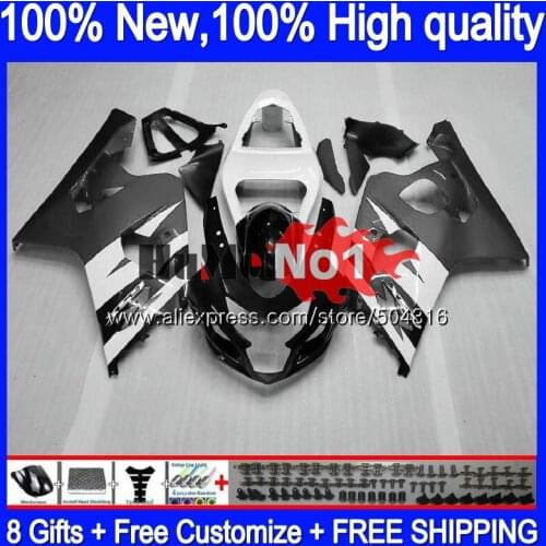 Body For SUZUKI GSXR600 GSX R600 K4 GSX-R600 2004 2005 Grey white 15MC.112 GSXR-750 GSXR 750 600 CC 04 05 GSXR750 04 05 Fairing