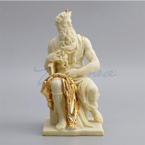 CREATIVE HEBREW JUDAISM ART SCULPTURE PROPHET MOSE FIGURE STATUE RESIN CRAFT HOME DECORATION ACCESSORIES BIRTHDAY GIFT R3341