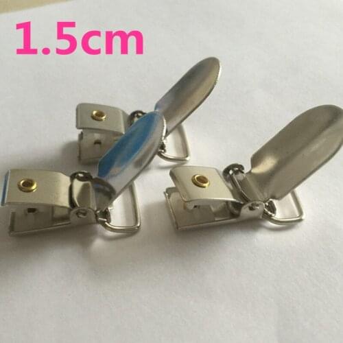 15mmm Metal Paci Pacifier Suspender Clips Holders for Craft Project 10PCS/LOT
