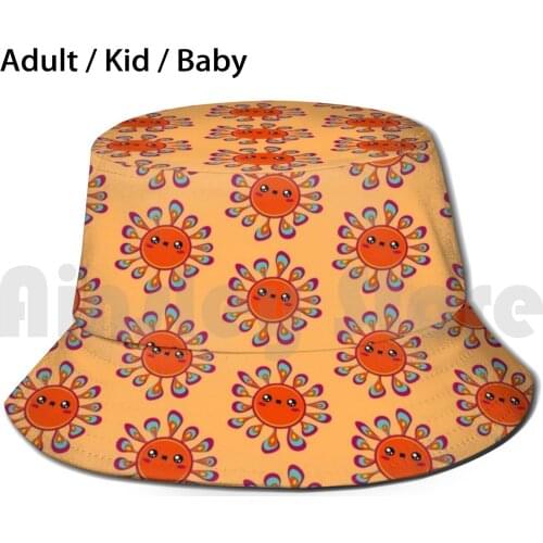Cute Microorganism Sun Hat Foldable UV Protection Cutey Kawaii Cutecharacter Laugh Positive Cartoon Viral Smile Silly