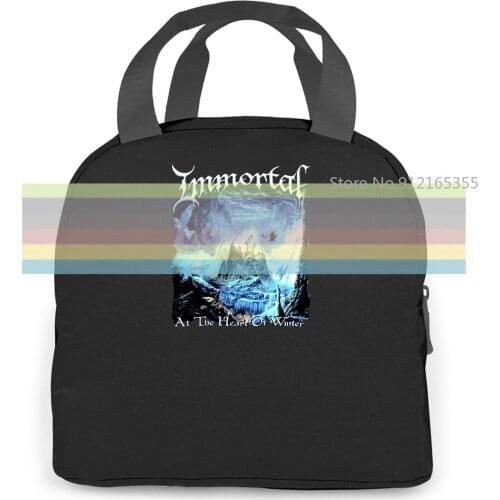 Immortal At The Heart of Winter M L X Black Metal Official New women men Portable insulated lunch bag adult