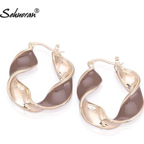 Sehuoran Oorbellen New Design Charm Stud Earrings For Women Fashion Jewelry Women Wedding Earrings Brincos Christmas Gifts