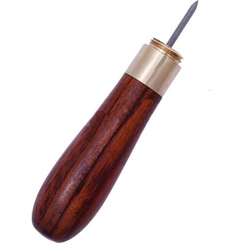 DIY Handmade Craft DIY Leather Craft Sandalwood Rhombus Leather Reaming Awl Tool Leathercraft Punching